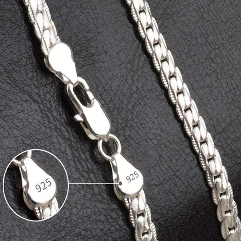 Men's 925 Sterling Silver Necklace Chain