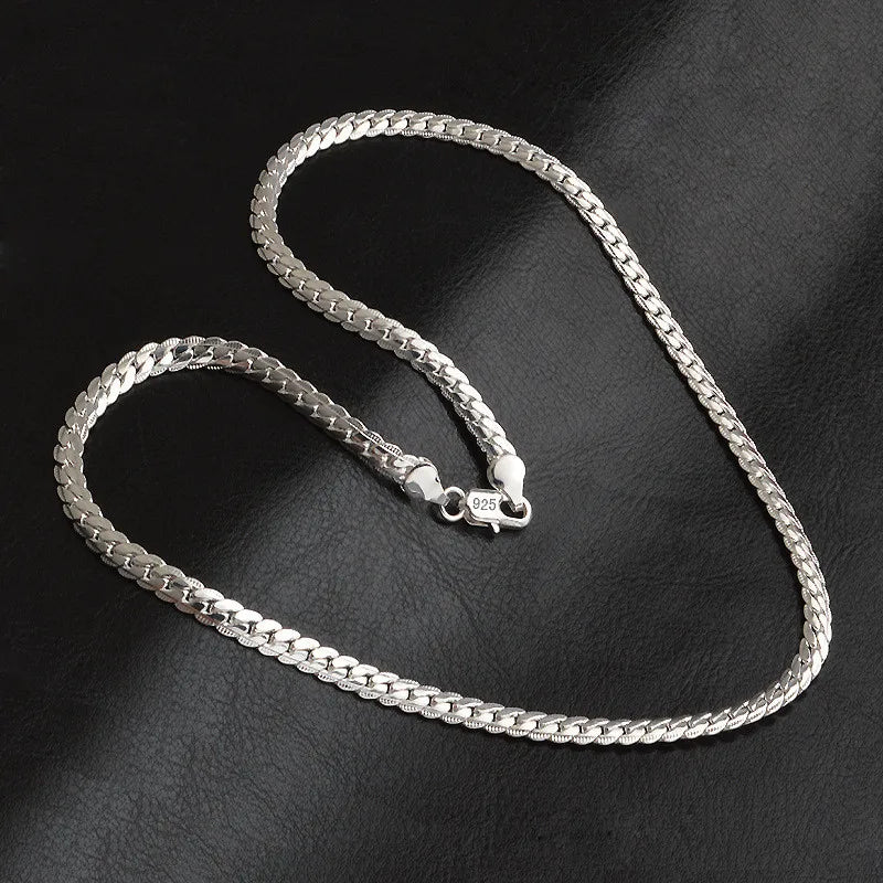 Men's 925 Sterling Silver Necklace Chain