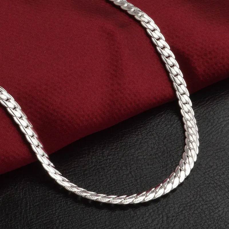 Men's 925 Sterling Silver Necklace Chain