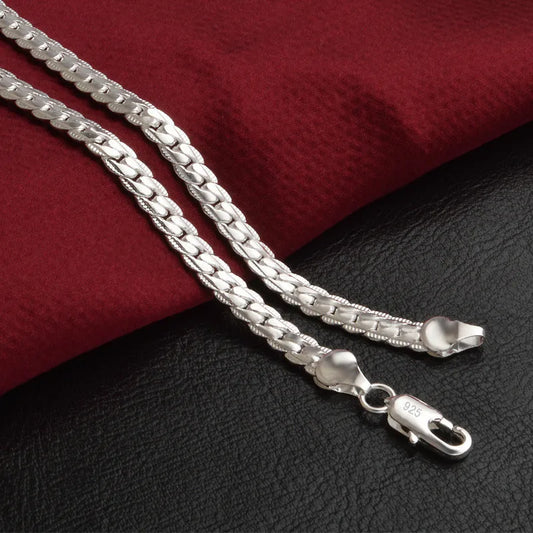 Men's 925 Sterling Silver Necklace Chain